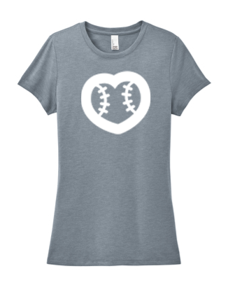 Women's Tri Tee Heart Logo